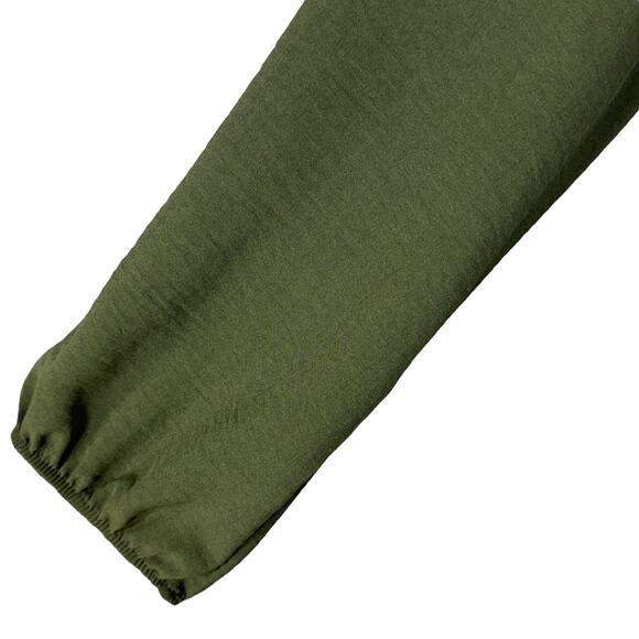 Altar’d State Small Romper Long Sleeve Lined Surplice V-Neck Tie Waist Ruffled - Picture 4 of 10